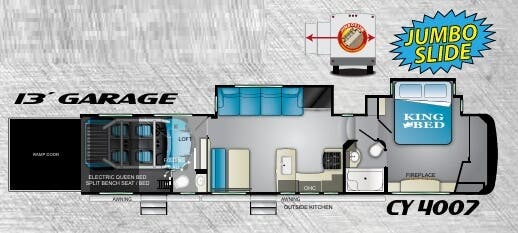View 2019 Heartland Cyclone 4007 complete specs and manufacturer brochures