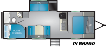 View 2019 Heartland Pioneer BH 260 complete specs and manufacturer brochures