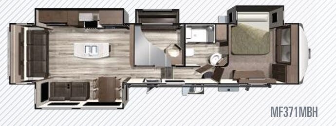 View 2019 Highland Ridge Mesa Ridge MF371MBH complete specs and manufacturer brochures