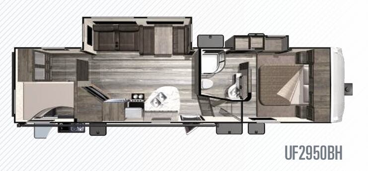 View 2019 Highland Ridge Open Range Ultra Lite UF2950BH complete specs and manufacturer brochures