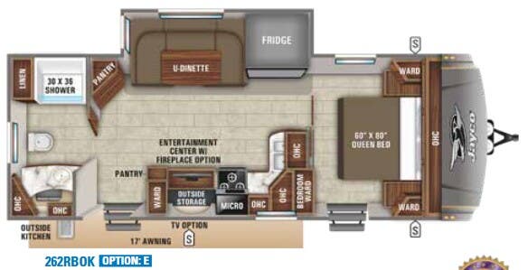 View 2019 Jayco Eagle HT 262RBOK complete specs and manufacturer brochures