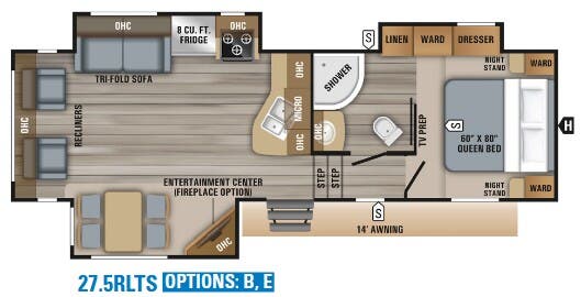 View 2019 Jayco Eagle HT 27.5RLTS complete specs and manufacturer brochures