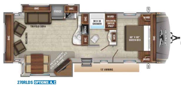 View 2019 Jayco Eagle HT 270RLDS complete specs and manufacturer brochures