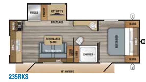 View 2019 Jayco Jay Flight SLX 8 235RKS complete specs and manufacturer brochures