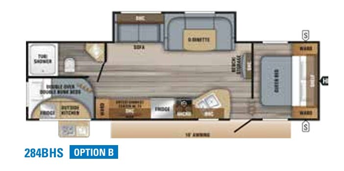 View 2019 Jayco Jay Flight SLX 8 284BHS complete specs and manufacturer brochures
