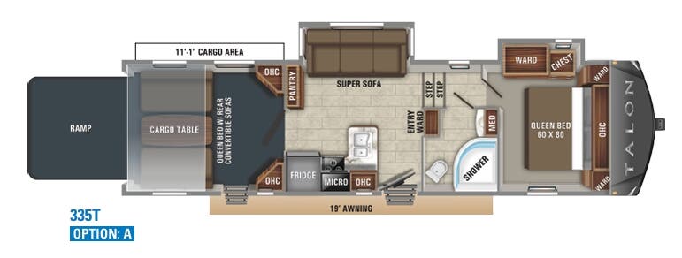 View 2019 Jayco Talon Platinum 335T complete specs and manufacturer brochures