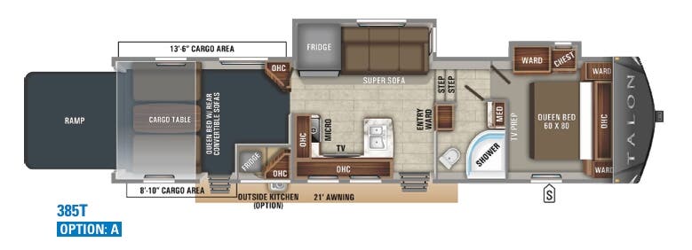 View 2019 Jayco Talon Platinum 385T complete specs and manufacturer brochures