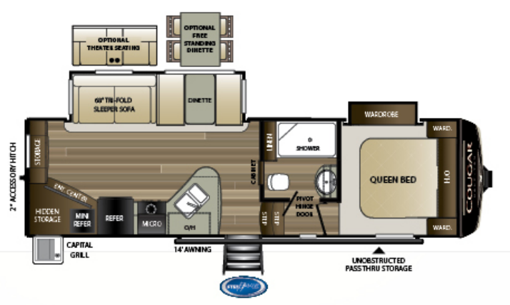 View 2019 Keystone Cougar Half-Ton 25RESWE complete specs and manufacturer brochures