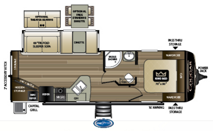 View 2019 Keystone Cougar Half-Ton 27RESWE complete specs and manufacturer brochures