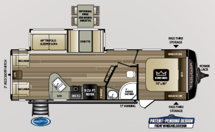 View 2019 Keystone Cougar Half-Ton 27SAB complete specs and manufacturer brochures