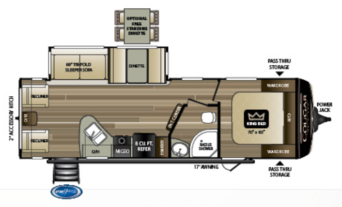 View 2019 Keystone Cougar Half-Ton 27SABWE complete specs and manufacturer brochures