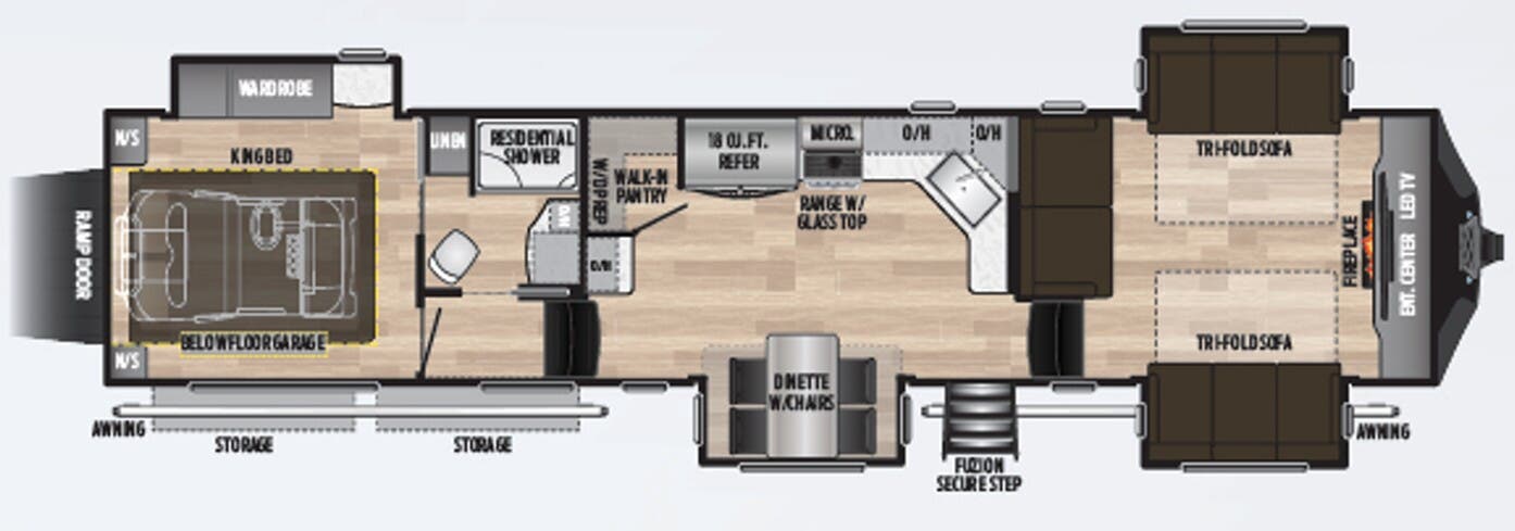 View 2019 Keystone Fuzion 410 complete specs and manufacturer brochures
