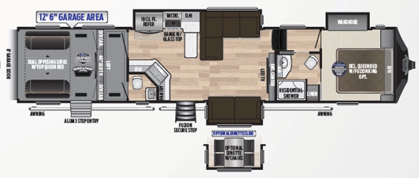 View 2019 Keystone Fuzion 429 complete specs and manufacturer brochures