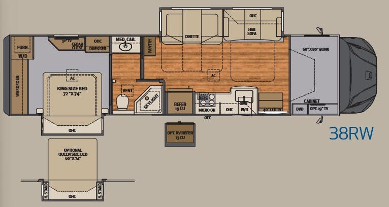 View 2019 Renegade RV Valencia 38RW complete specs and manufacturer brochures