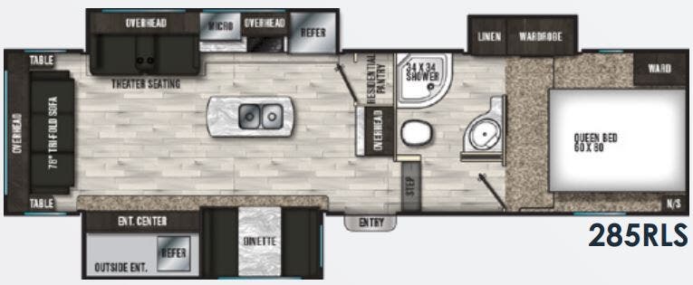 View 2019 Shasta Phoenix Lite 285RLS complete specs and manufacturer brochures