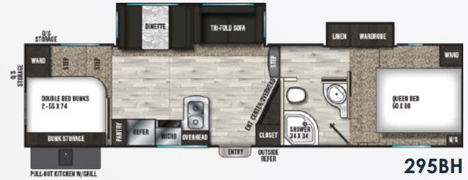 View 2019 Shasta Phoenix Lite 295BH complete specs and manufacturer brochures