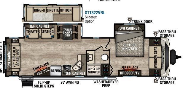 View 2019 Venture RV SportTrek Touring Edition STT322VRL complete specs and manufacturer brochures