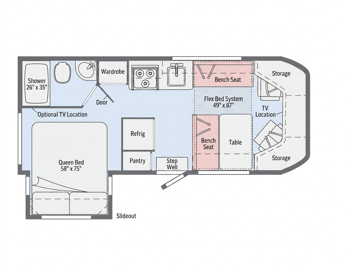 View 2019 Winnebago Fuse 23T complete specs and manufacturer brochures