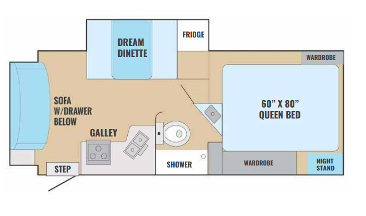 View 2020 Adventurer Eagle Cap 1160 complete specs and manufacturer brochures