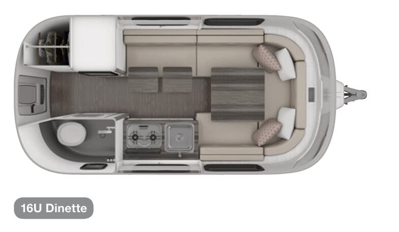 View 2020 Airstream Nest 16U Dinette complete specs and manufacturer brochures