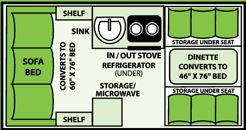 View 2020 Aliner Classic Sofa Bed complete specs and manufacturer brochures
