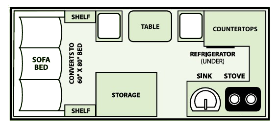 View 2020 Aliner Expedition Front Kitchen complete specs and manufacturer brochures