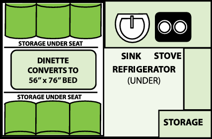 View 2020 Aliner Ranger 10 Front Kitchen complete specs and manufacturer brochures