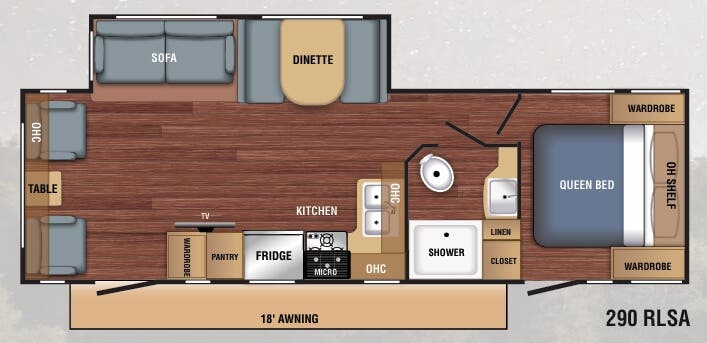 View 2020 Braxton Creek BX 290RLSA complete specs and manufacturer brochures