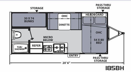 View 2020 Coachmen Apex Nano 185BH complete specs and manufacturer brochures