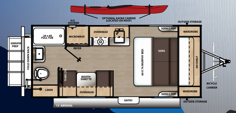 View 2020 Coachmen Catalina Expedition 192RB complete specs and manufacturer brochures