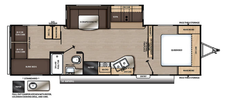 View 2020 Coachmen Catalina Legacy Edition 293QBCK complete specs and manufacturer brochures