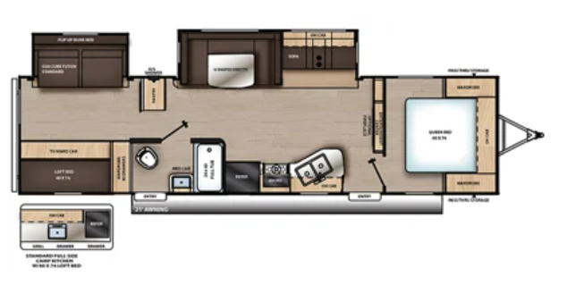 View 2020 Coachmen Catalina Legacy Edition 323BHDSCK complete specs and manufacturer brochures