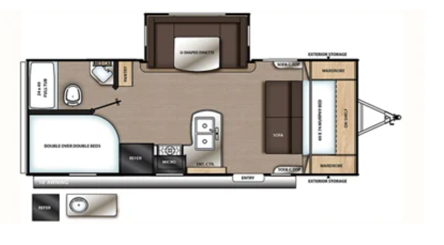 View 2020 Coachmen Catalina Summit Series 8 221DBSCK complete specs and manufacturer brochures