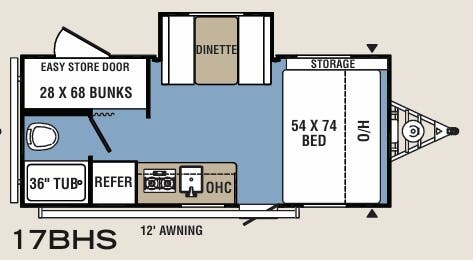 View 2020 Coachmen Clipper 17BHS complete specs and manufacturer brochures