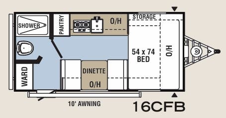 View 2020 Coachmen Clipper Cadet 16CFB complete specs and manufacturer brochures