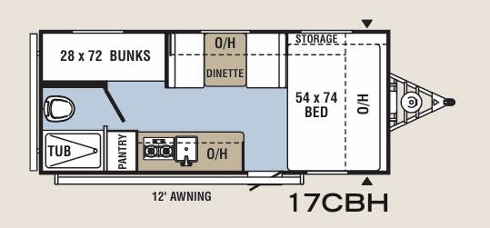 View 2020 Coachmen Clipper Cadet 17CBH complete specs and manufacturer brochures