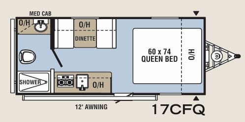 View 2020 Coachmen Clipper Cadet 17CFQ complete specs and manufacturer brochures