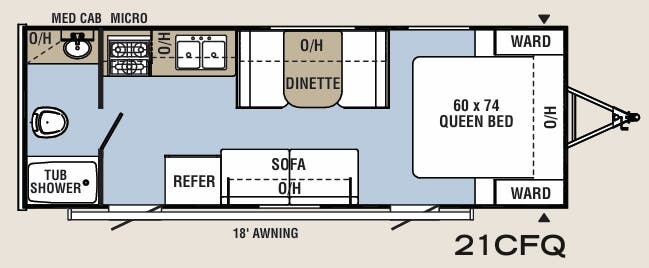 View 2020 Coachmen Clipper Cadet 21CFQ complete specs and manufacturer brochures