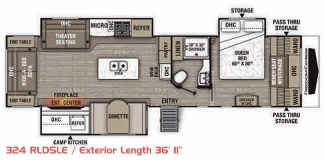 View 2020 Coachmen Freedom Express Liberty Edition 324 RLDSLE complete specs and manufacturer brochures