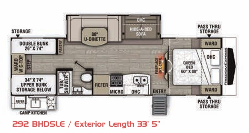 View 2020 Coachmen Freedom Express Maple Leaf Edition 292 BHDSLE complete specs and manufacturer brochures
