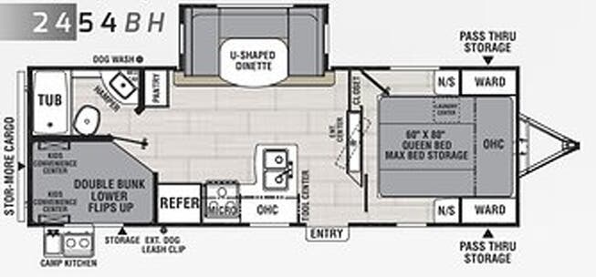 View 2020 Coachmen Spirit 2454BH complete specs and manufacturer brochures