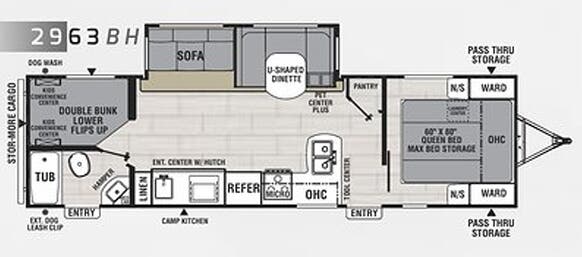 View 2020 Coachmen Spirit 2963BH complete specs and manufacturer brochures