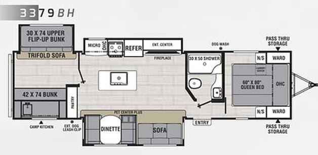 View 2020 Coachmen Spirit 3379BH complete specs and manufacturer brochures