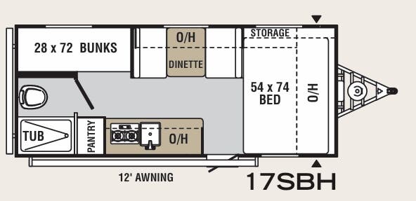 View 2020 Coachmen Viking Saga 17SBH complete specs and manufacturer brochures