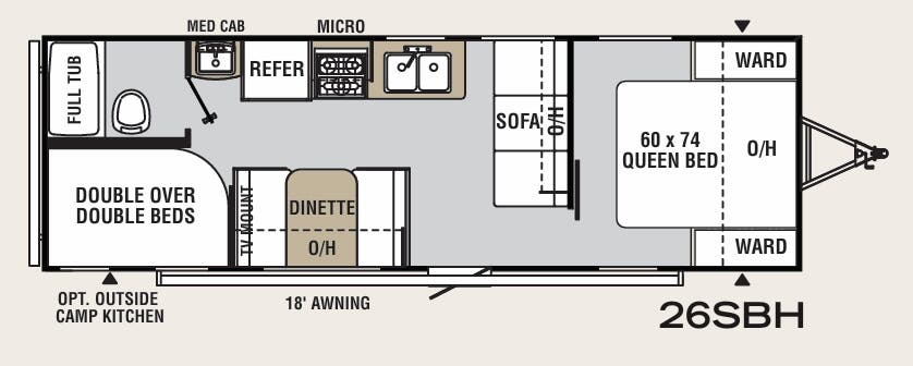 View 2020 Coachmen Viking Saga 26SBH complete specs and manufacturer brochures