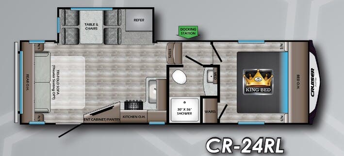 View 2020 CrossRoads Cruiser Aire CR-24RL complete specs and manufacturer brochures