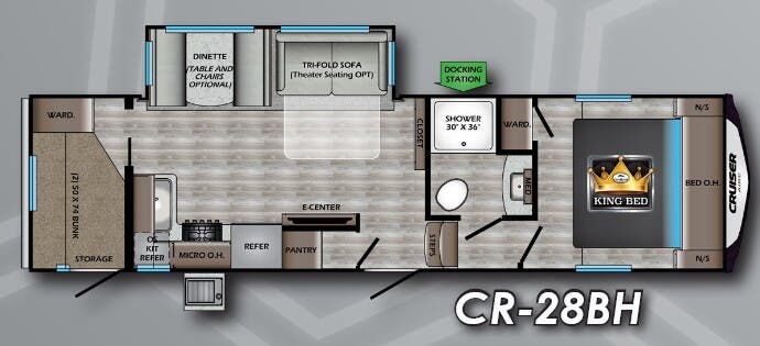 View 2020 CrossRoads Cruiser Aire CR-28BH complete specs and manufacturer brochures