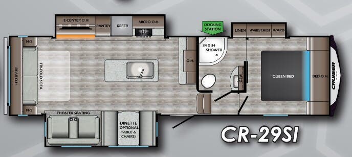 View 2020 CrossRoads Cruiser Aire CR-29SI complete specs and manufacturer brochures
