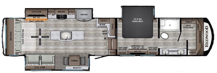 View 2020 CrossRoads Redwood RW-3901WB complete specs and manufacturer brochures