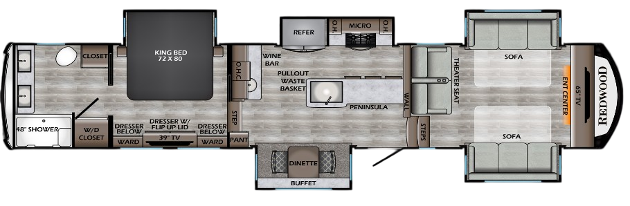 View 2020 CrossRoads Redwood RW-3951WB complete specs and manufacturer brochures